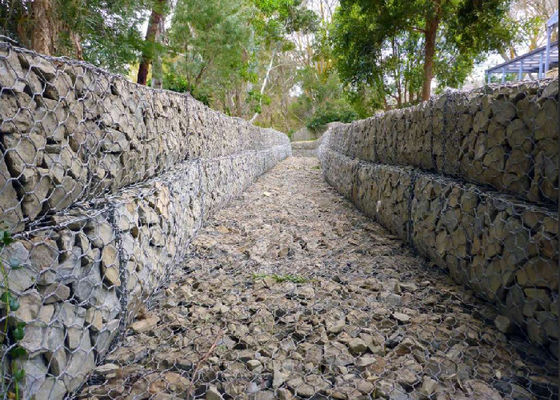 Hot Dipped Galvanized Gabion Wire Mesh With Mesh Hole 80x100mm