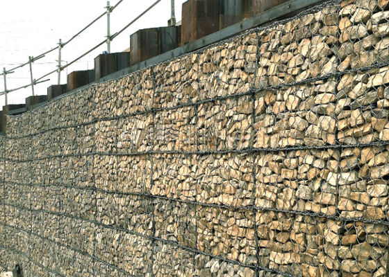 High Strength Easy Install Galvanized Gabion Mesh For Landscape Retaining Projects