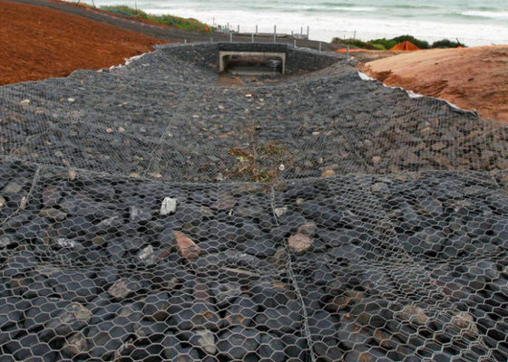 Galvanized Flexible Gabion Mesh Eco Friendly Quick Install Landscape Retaining Solutions