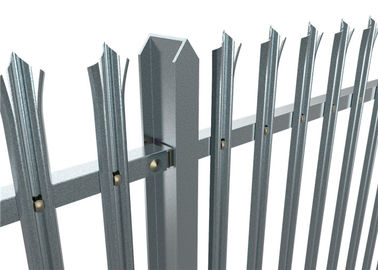 Green PVC Coated Palisade Fence  / Euro Fence For Colleges And Universities