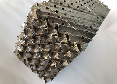 High Efficiency Distillation Column Packing Material , Mesh Corrugated Packing