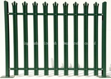 Pvc Coated Steel Palisade Fencing Pre Hot Dipped Galvanized Tube Material