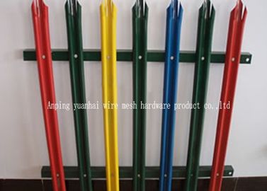 Multicolor Palisade Fencing Pales , Steel Palisade Fence Panels 1-4.2m Height Above Ground