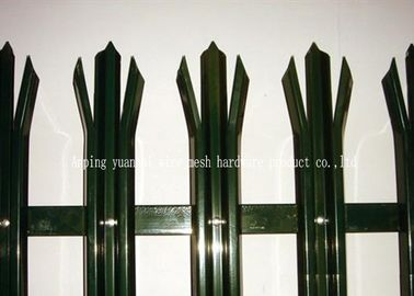 Hot Dip Galvanized Steel Palisade Fencing Heat Treated Pressure Treated Wood Type