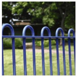 Playground Decorative Steel Palisade Fencing Bow / Roll Top European Standards