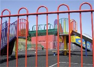 Playground Decorative Steel Palisade Fencing Bow / Roll Top European Standards