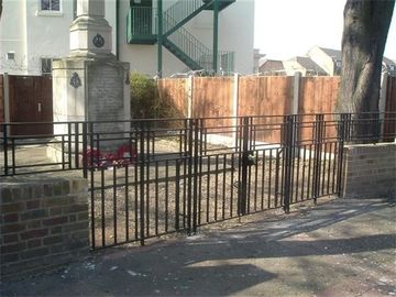 Hot Dipped Galvanized Wrought Iron Fence Gate , Wrought Iron Security Fence