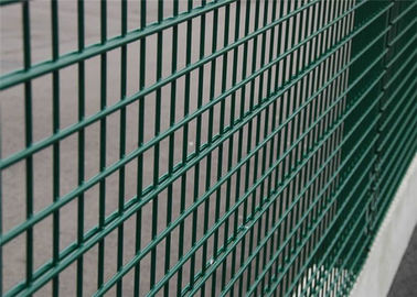 Powder Coated 2D Double Wire Fence , Horizontal Wire Fencing High Strength