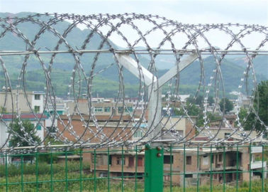 450mm Coil Diameter BTO-28 Razor Barbed Wire 100g Zinc Coating