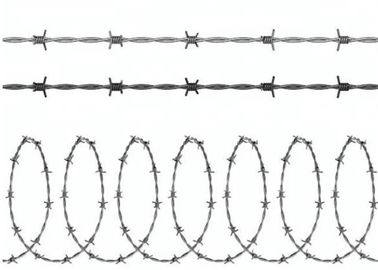 Anti Biker High Tensile Barbed Wire , Building Barbed Wire Fence Normal Twist