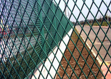 Powder Coated Expanded Metal Fence Panels , Diamond Shape Metal Mesh Anti Rust