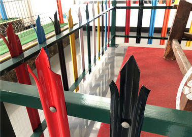 Custom Euro Style Metal Palisade Fencing Anti Vandal Park Guardrail