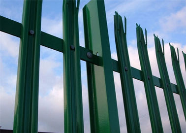 Galvanized Steel Palisade Fencing Easily Assembled Powder Coated Durability