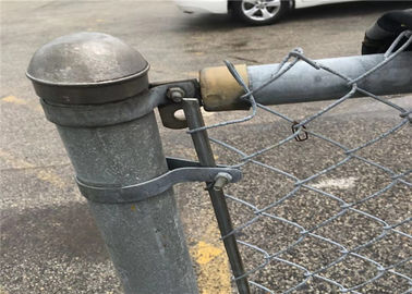 Galvanized  / Pvc Coated Temporary Chain Link Mesh Fencing Removable Fence