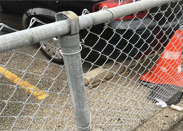 Galvanized  / Pvc Coated Temporary Chain Link Mesh Fencing Removable Fence