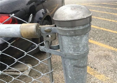 Galvanized  / Pvc Coated Temporary Chain Link Mesh Fencing Removable Fence