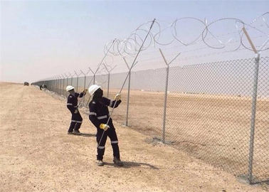 Portable Galvanized Iron Chain Link Wire Mesh Fence For Construction