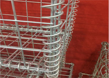 Stone Cage Retaining Wall 60x80mm Galvanized Gabion Wire Mesh