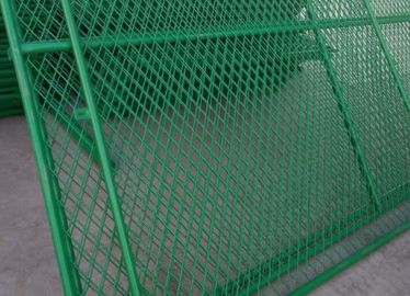 Flatten Green Pvc Coated Expanded Metal Wire Mesh For Security Doors