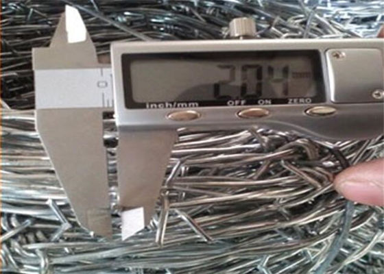Securiy 50kg / Coil Galvanized Steel Fence Barbed Wire 1.6mm