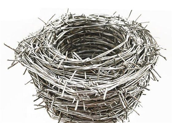 Galvanised Steel Barbed Wire For Grass Boundary / Railway