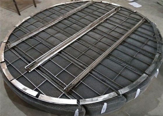 Wire Mesh Demister Pad For Chemical Liquid Gas Separation  168 Kg/m3