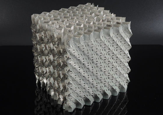 Mass Transfer Media Knitted Wire Mesh 500y Metal Tower Packing For Distillation Column