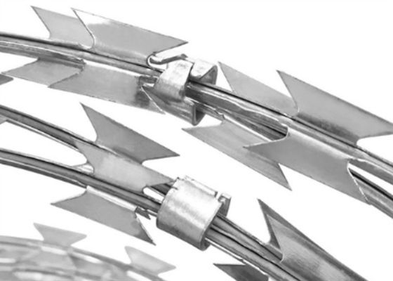 Hot Dipped Galvanized Bto-28 Razor Barbed Wire Cross Style Concertina Fence Mesh