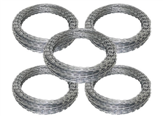 Flat Wrap Low Carbon Steel Bto 22 Razor Blade Fencing Wire Coil Diameter 200-980mm