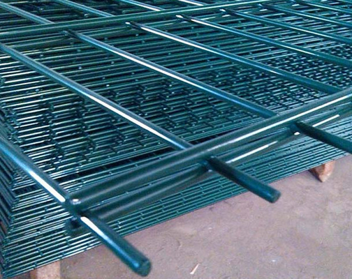 Gardenhouse 6/5/6 Metal Yard Fence Double Bar 1.2mm Post