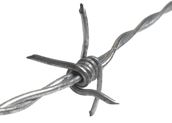 Galvanized / Pvc Coated 2.0mm Steel Barbed Wire For Field Fencing 25kg/Roll