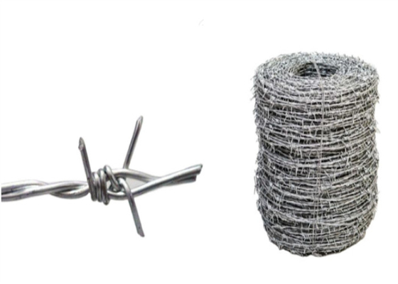 12*14 Gauge Field Fencing Galvanized Steel Barbed Wire 50kg/Roll Q235