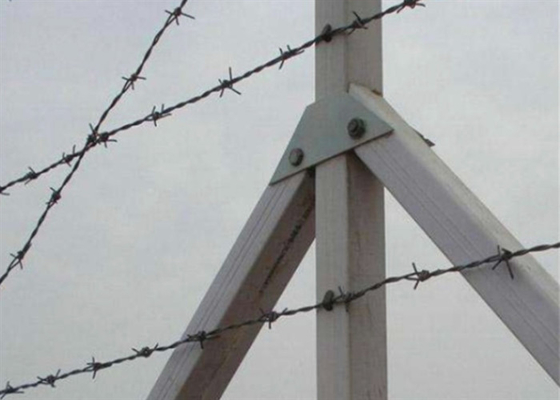 ISO9001 Electro Galvanized 14 Gauge High Tensile Barbed Wire Coil For Military