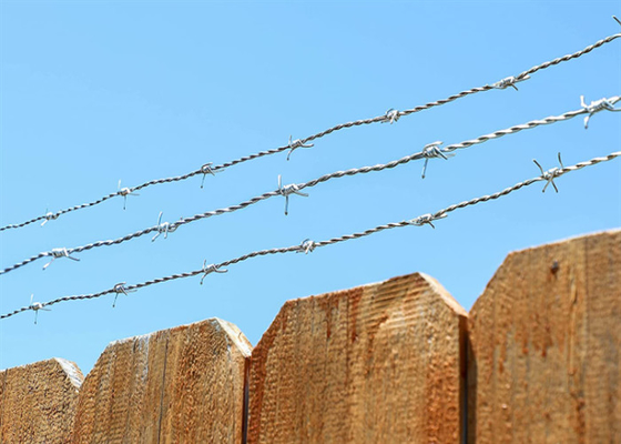 ISO9001 Electro Galvanized 14 Gauge High Tensile Barbed Wire Coil For Military