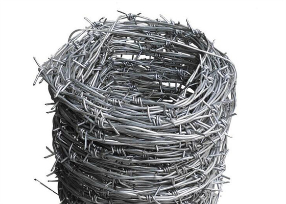 Galvanized / Pvc Coated 2.0mm Steel Barbed Wire For Field Fencing 25kg/Roll