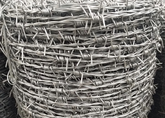 Q235 Low Carbon Steel Fully Galvanised Barbed Wire 12 Guage Hot Dipped