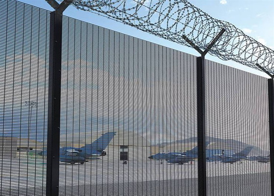 Oem 358 Security Fencing Powder Coated Green Color For Railway Station