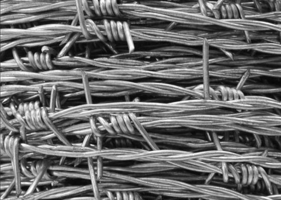 Double Twist 25kg Roll Steel Barbed Wire 2.0mm Fully Galvanised Security Protection