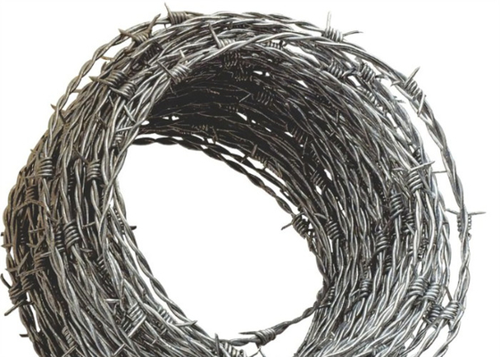 Double Twist 14 Gauge Galvanized Steel Barbed Wire For Private Buildings