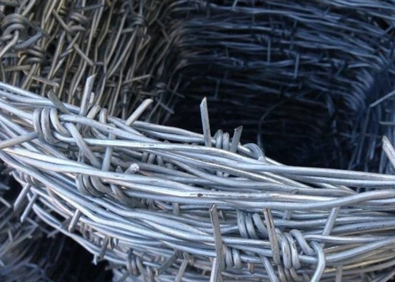 Bwg 12 X 14 Hot Dip Galvanized Barbed Wire Double Strand Military Protection