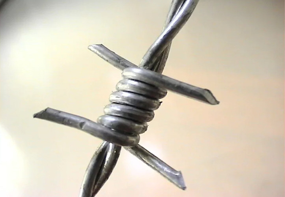 Pvc Coated Double Twist Steel Barbed Wire 50kg Roll For Railway