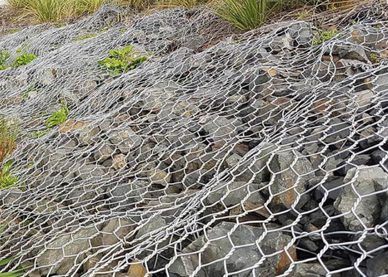 0.5mx0.5mx1m 4mm PVC ปกคลุม Gabion Mesh ป้องกันสนิมสําหรับการปกป้องริมน้ํา