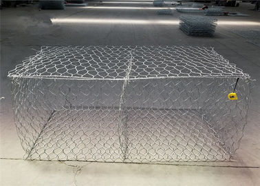 2.2mm 60x80mm Gabion ลวดตาข่ายสำหรับธนาคารแม่น้ำ Gabion กำแพง